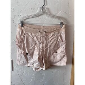 Wearables Womens Blush Pink Cargo Shorts Elastic Waist Drawstring Size Medium